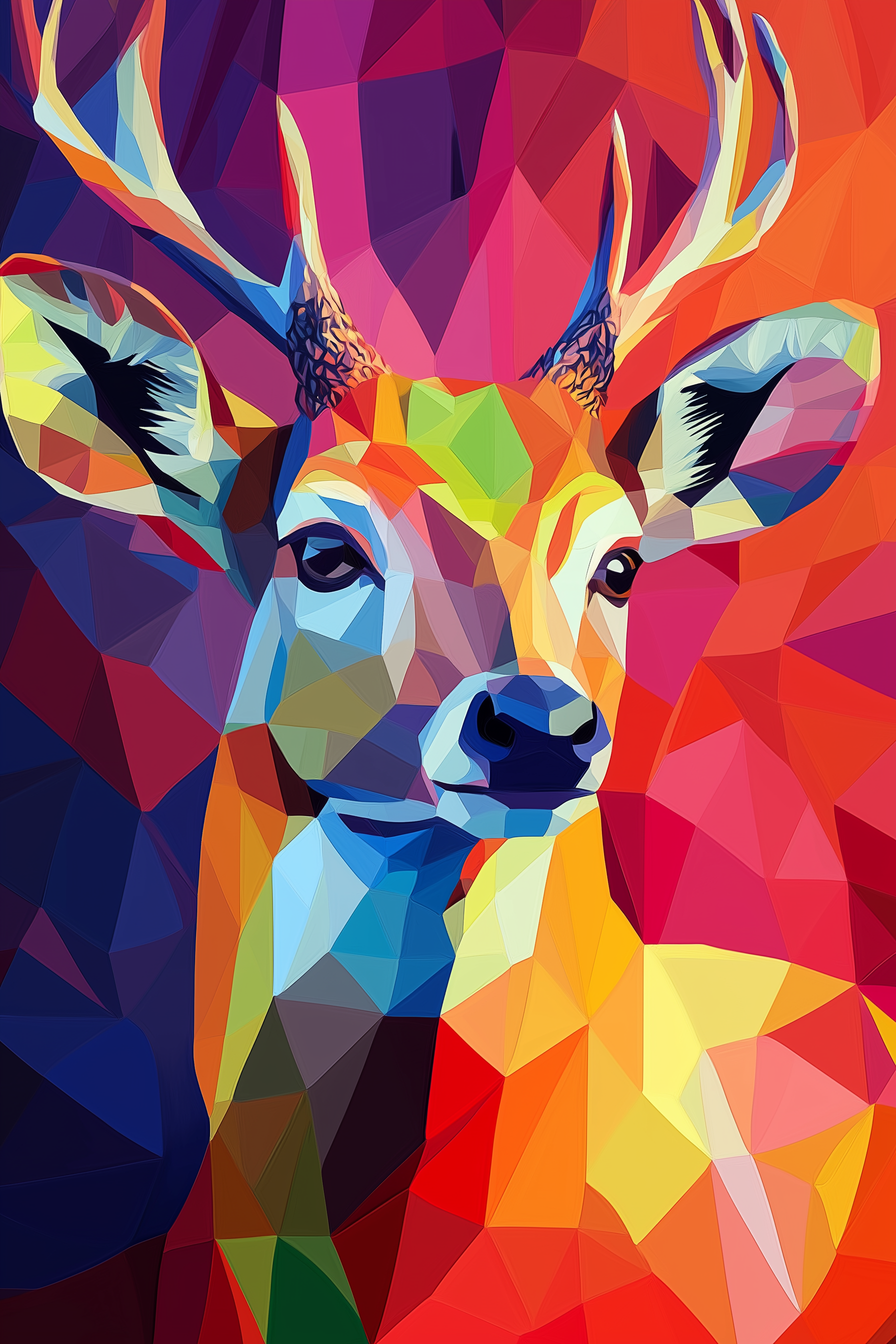 Le cerf aux mille teintes