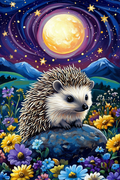 Nuit étoilée du petit hérisson