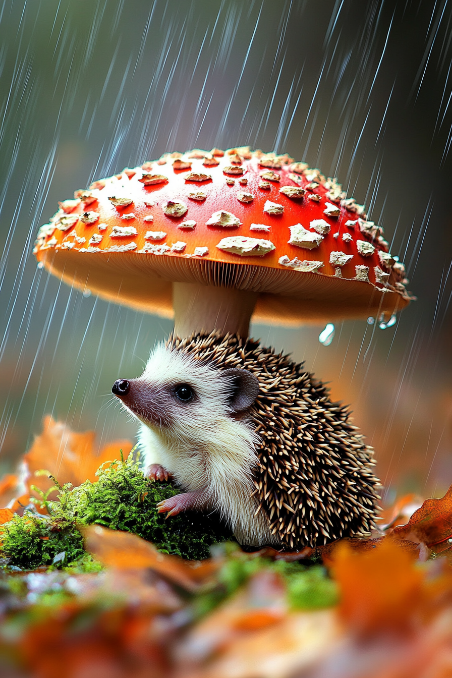 Petite pause sous la pluie