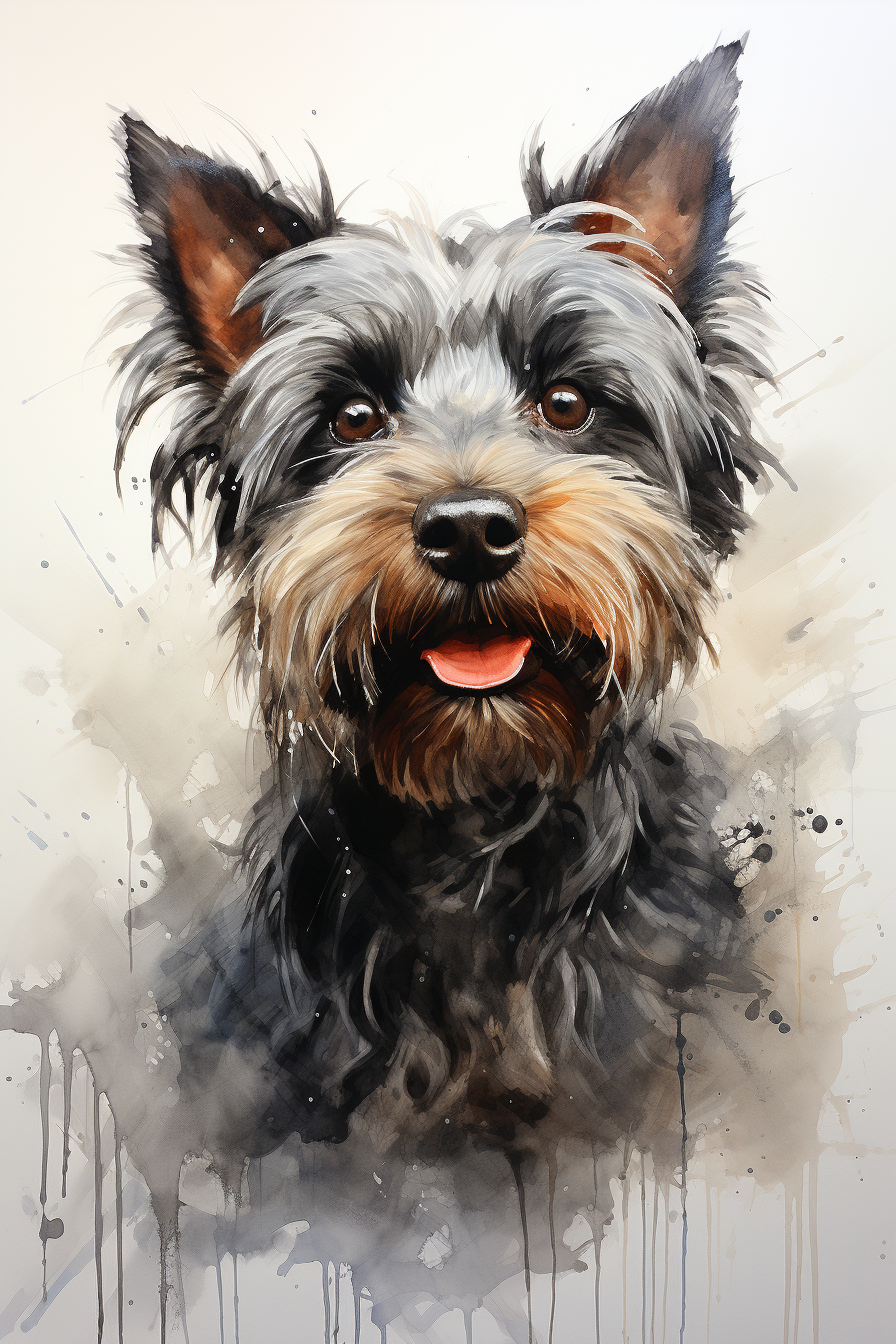 Le compagnon fidèle en aquarelle