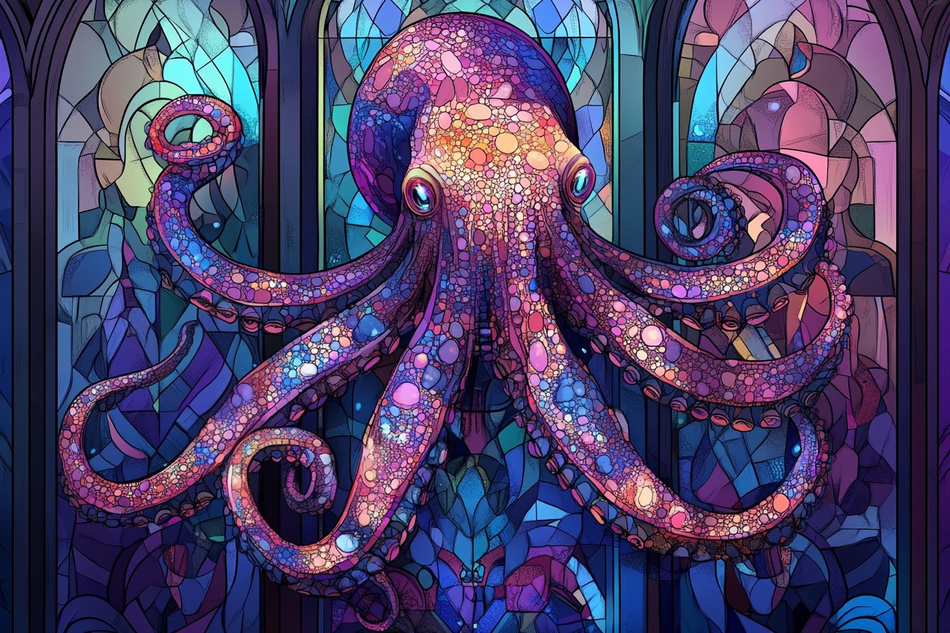 Une danse de couleurs et de tentacules