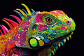 Mosaïque vivante d’un iguane