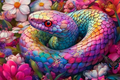Jardin enchanté et serpent merveilleux