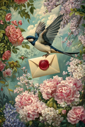 Une lettre parfumée aux fleurs