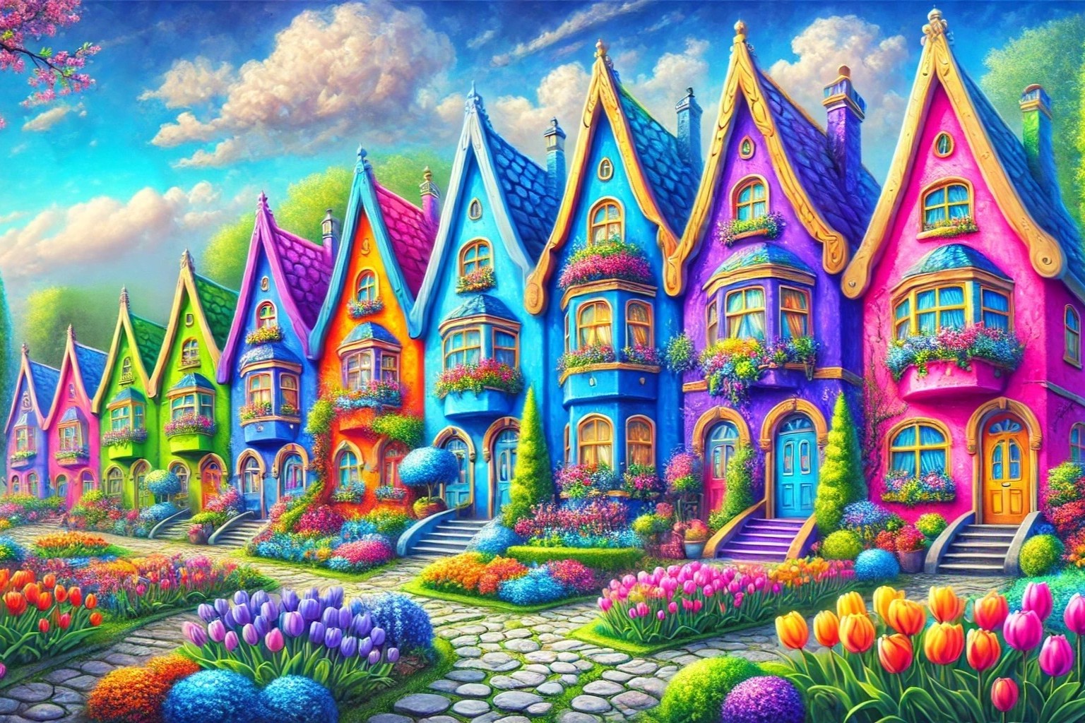 Rue colorée aux mille couleurs