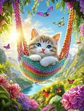 Le rêve d’un chaton suspendu
