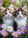 Regard captivant au milieu des fleurs