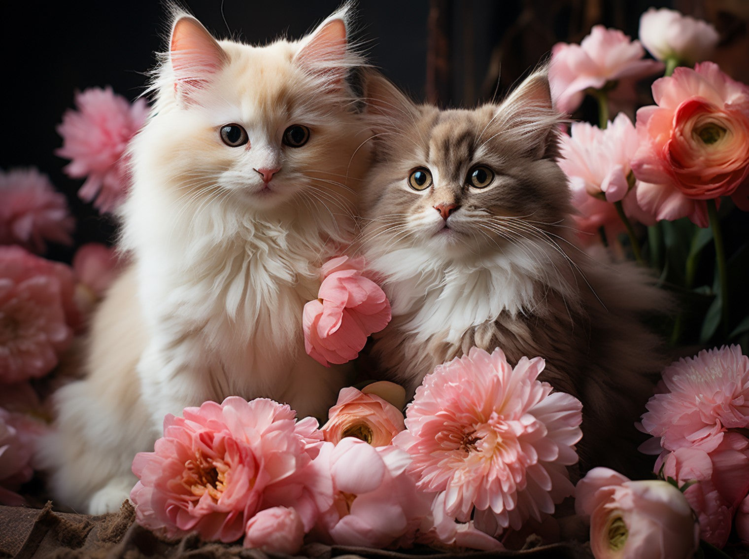 Portrait floral de deux compagnons