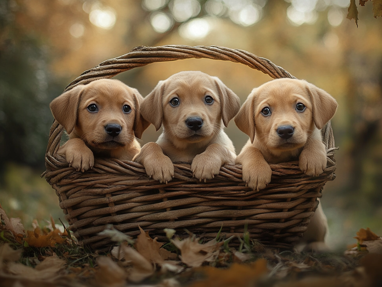 Trois compagnons au regard attendrissant