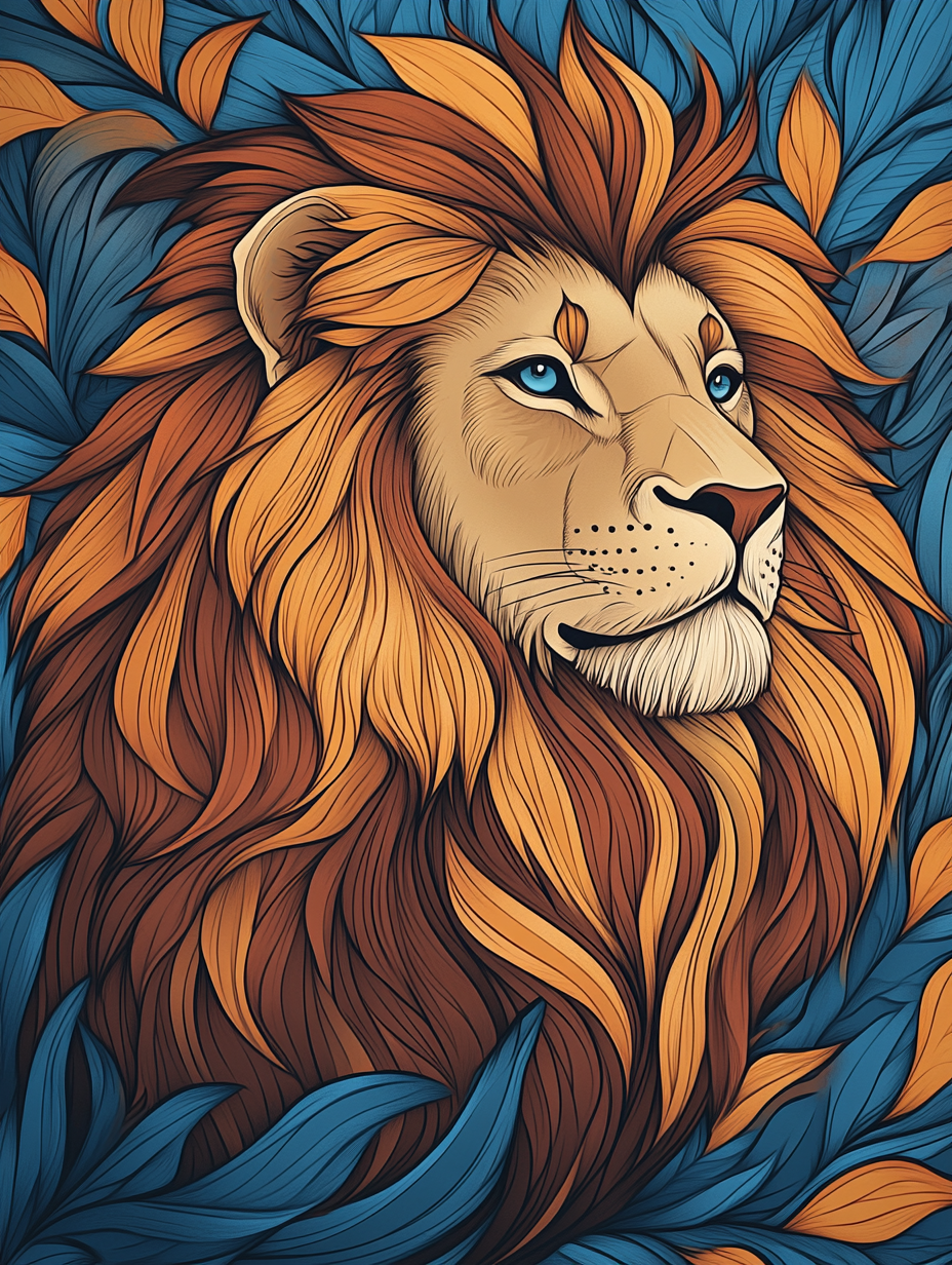 Lion Royal aux Yeux Saphir