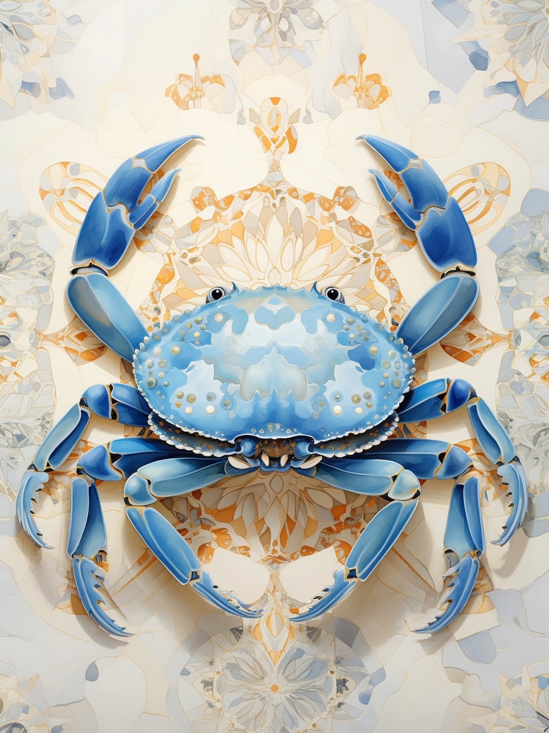 Le crabe aux nuances d'azur