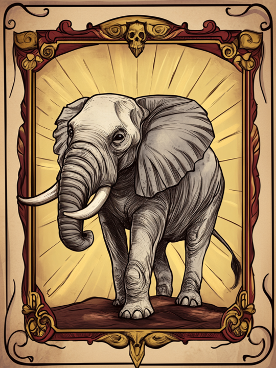Carte de Tarot : Roi Éléphant