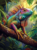 Leguan im tropischen Licht