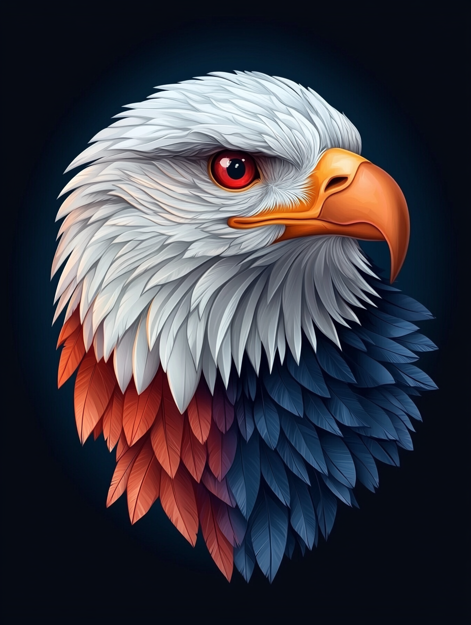 Portrait d'un aigle au regard puissant