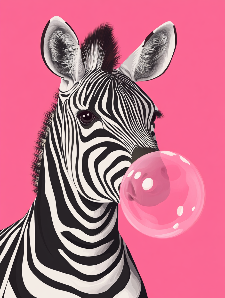 Rayures et bubble-gum : un duo inattendu