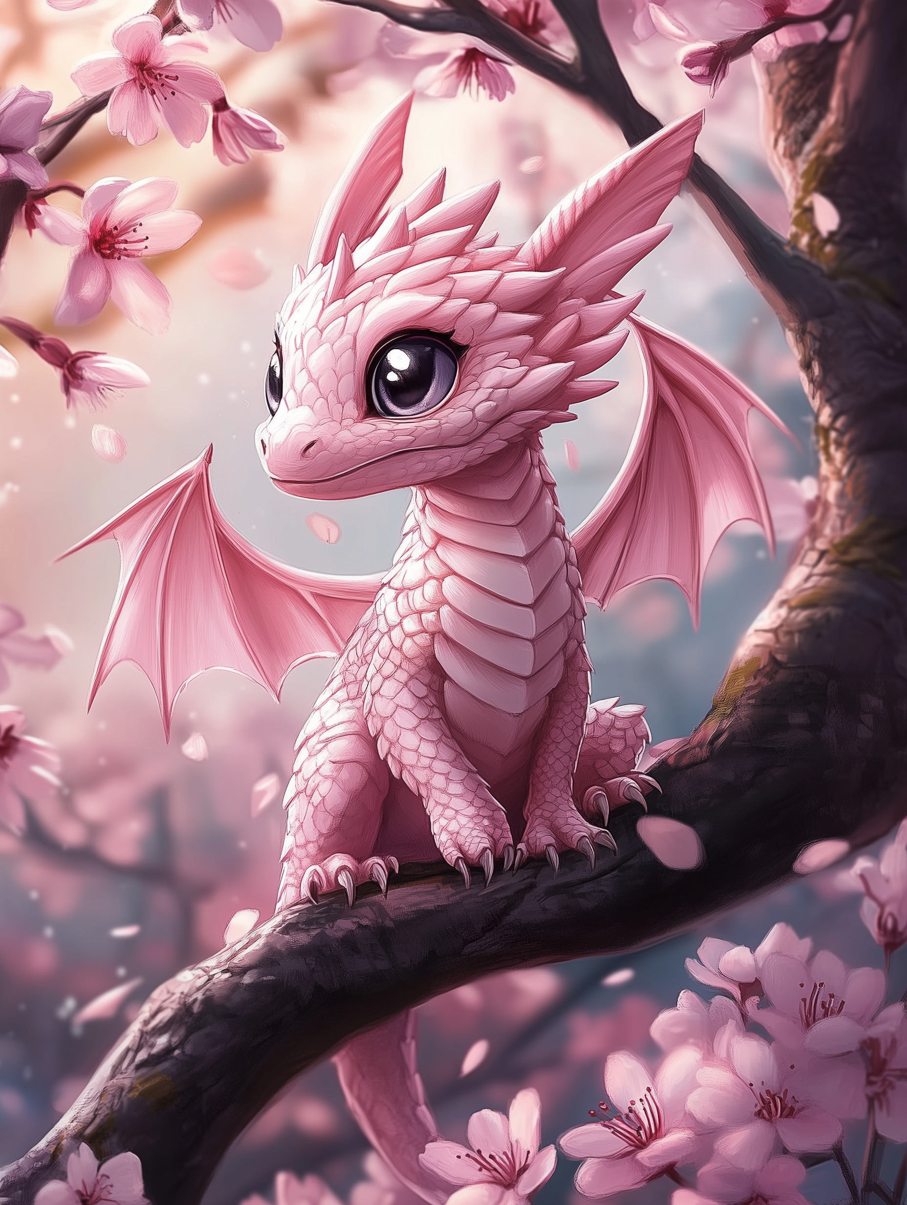 Dragon des cerisiers en fleurs