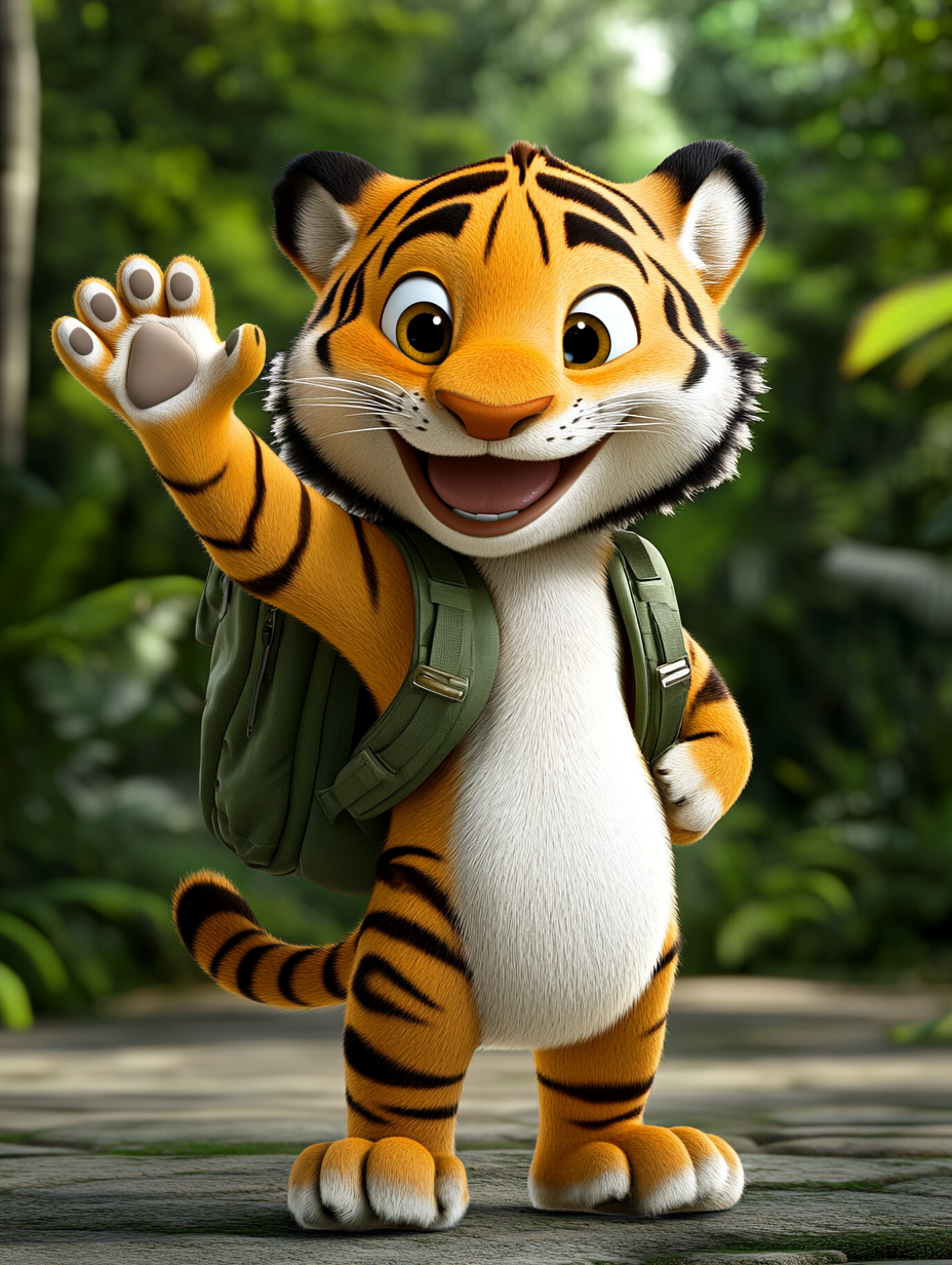 Petit Tigre Explorateur : Prêt pour l’Aventure !