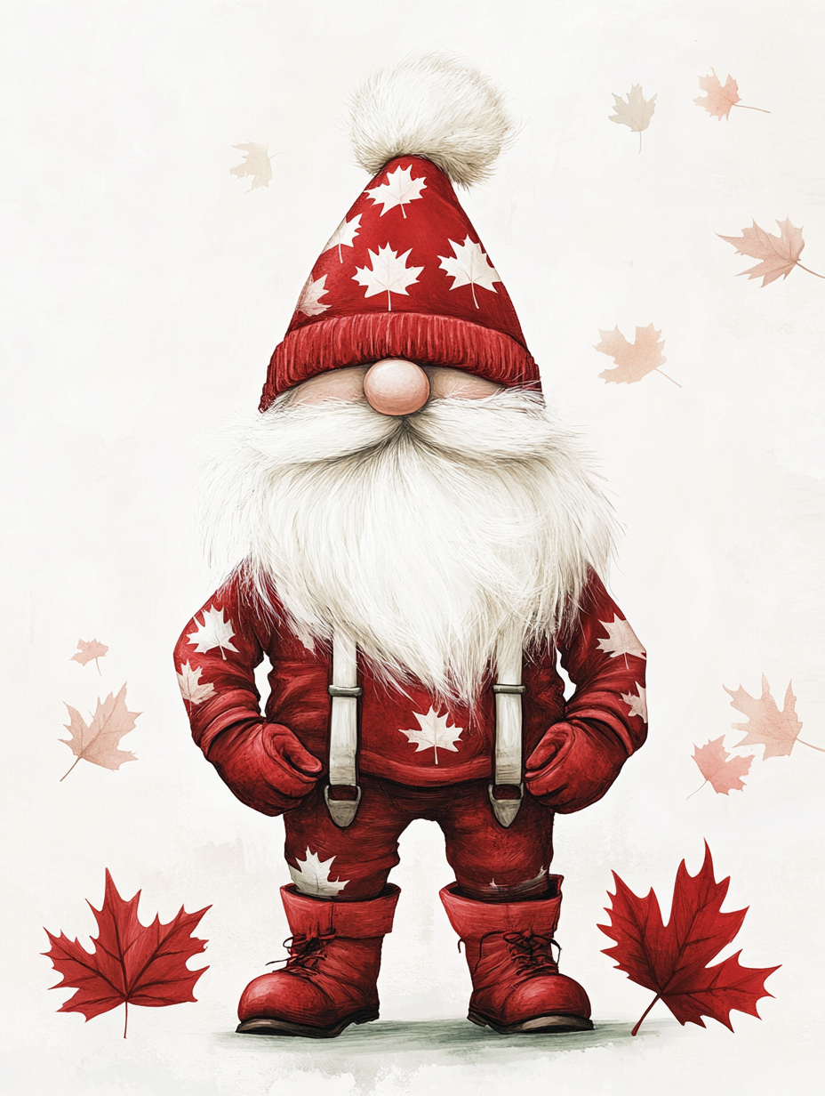 Gnome aux couleurs du Canada