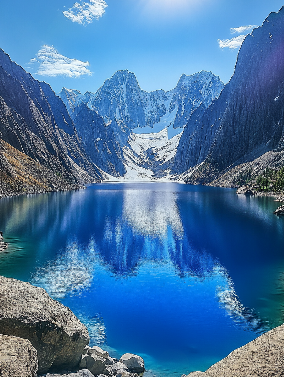Pureté d'un lac glaciaire