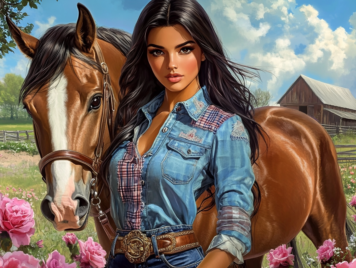 Cheval brun et regard intense