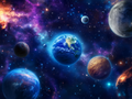 La Terre illumine le ciel galactique