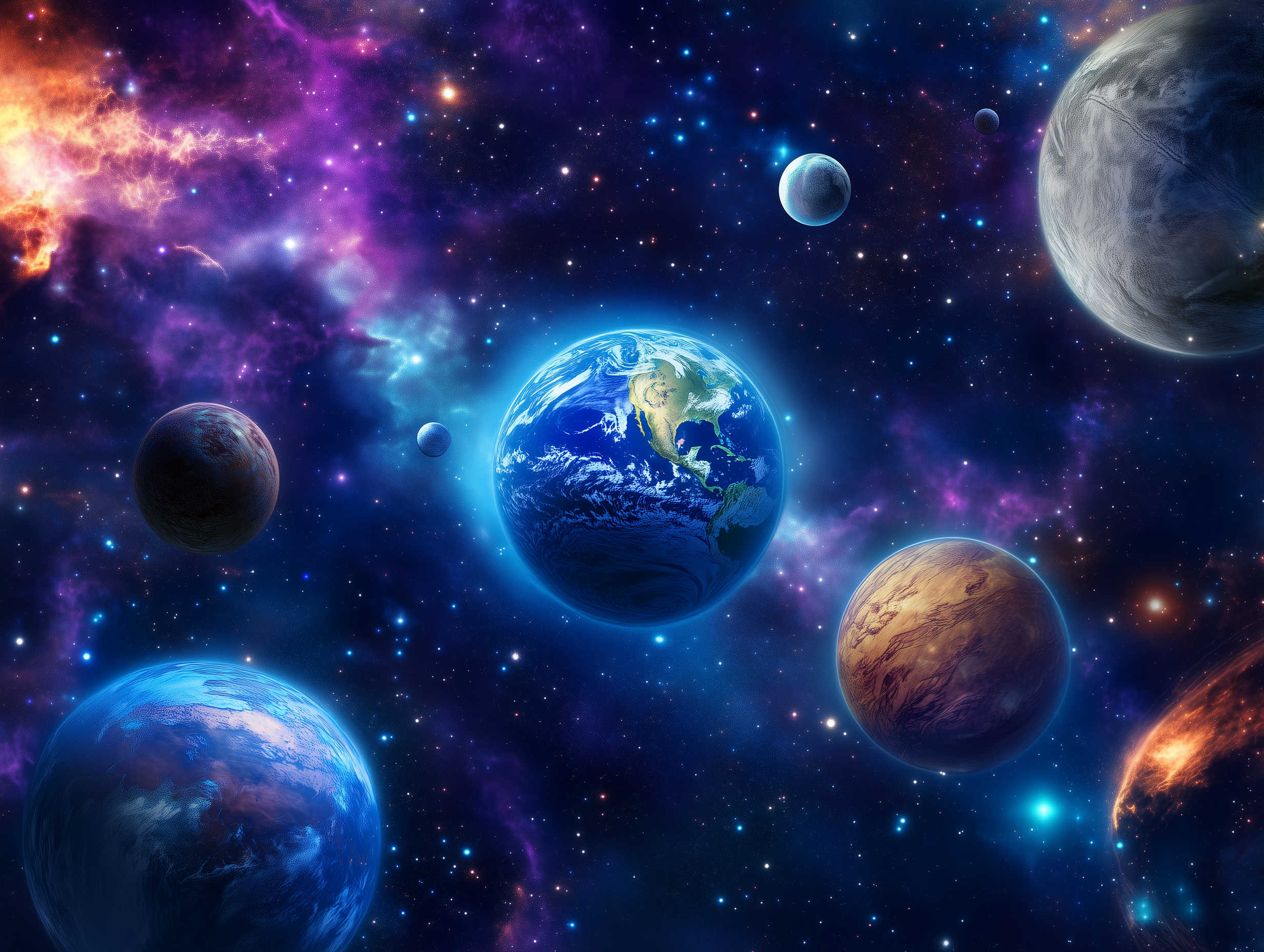 La Terre illumine le ciel galactique