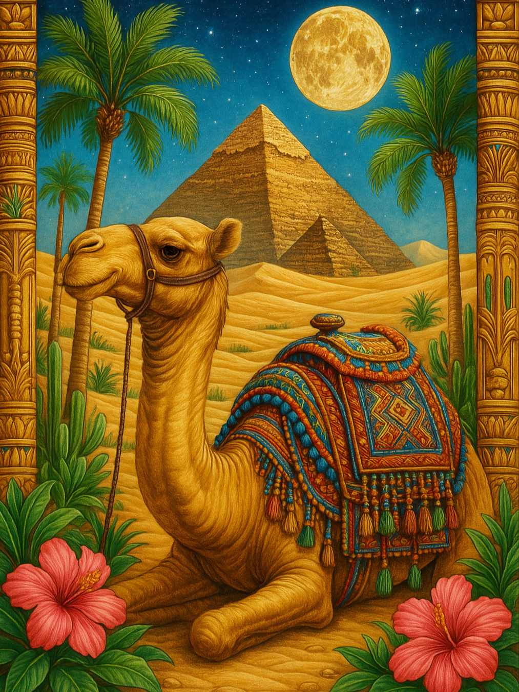 Nuit d’Égypte aux reflets magiques