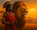 Guerrier et roi de la savane