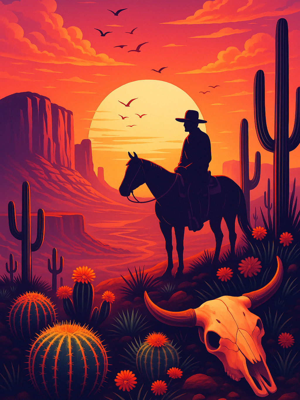 Coucher de soleil sur l’Arizona