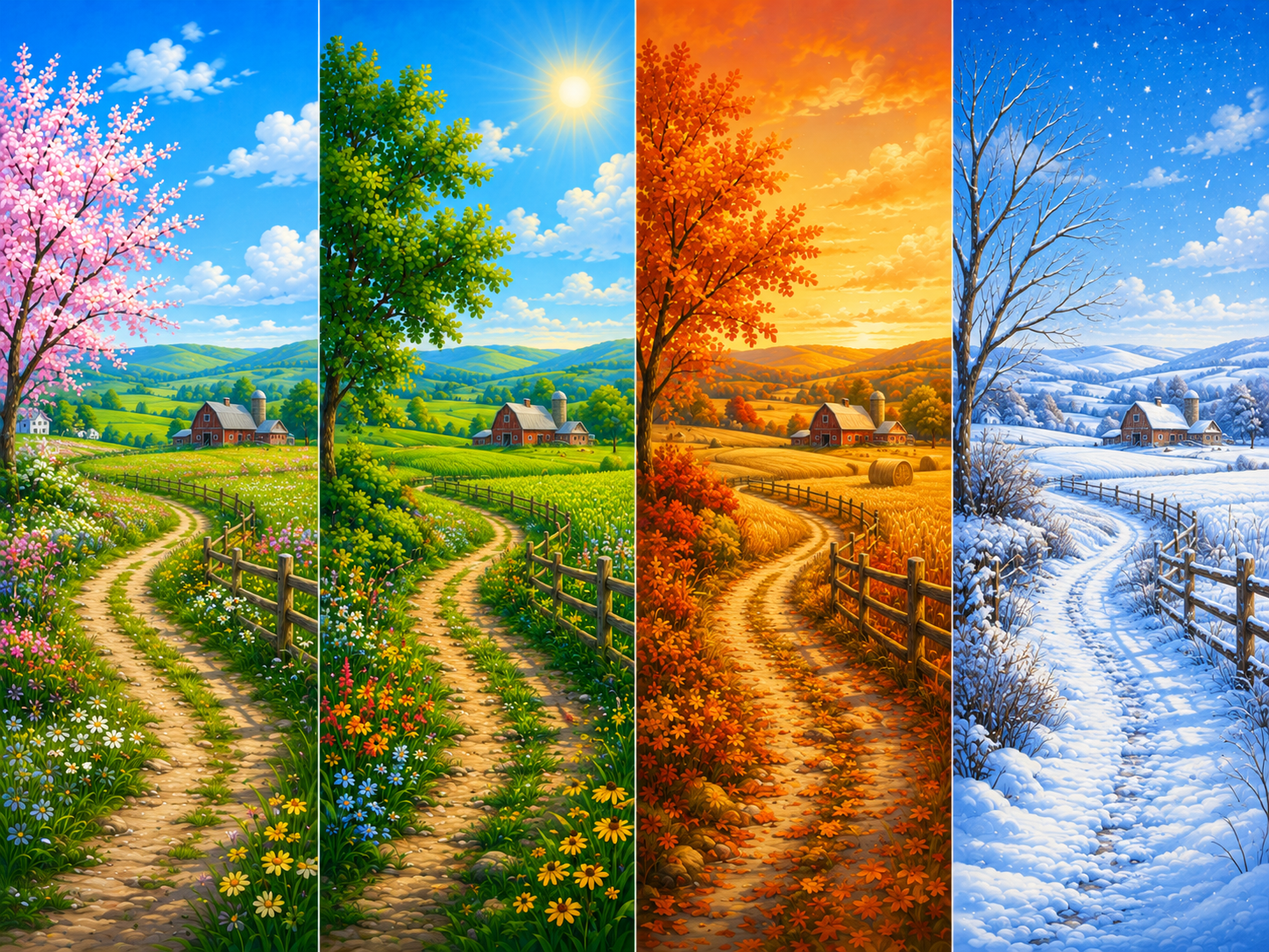 Les Quatre Saisons à la Campagne