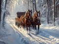 Chemins d’hiver : un duo dans la neige