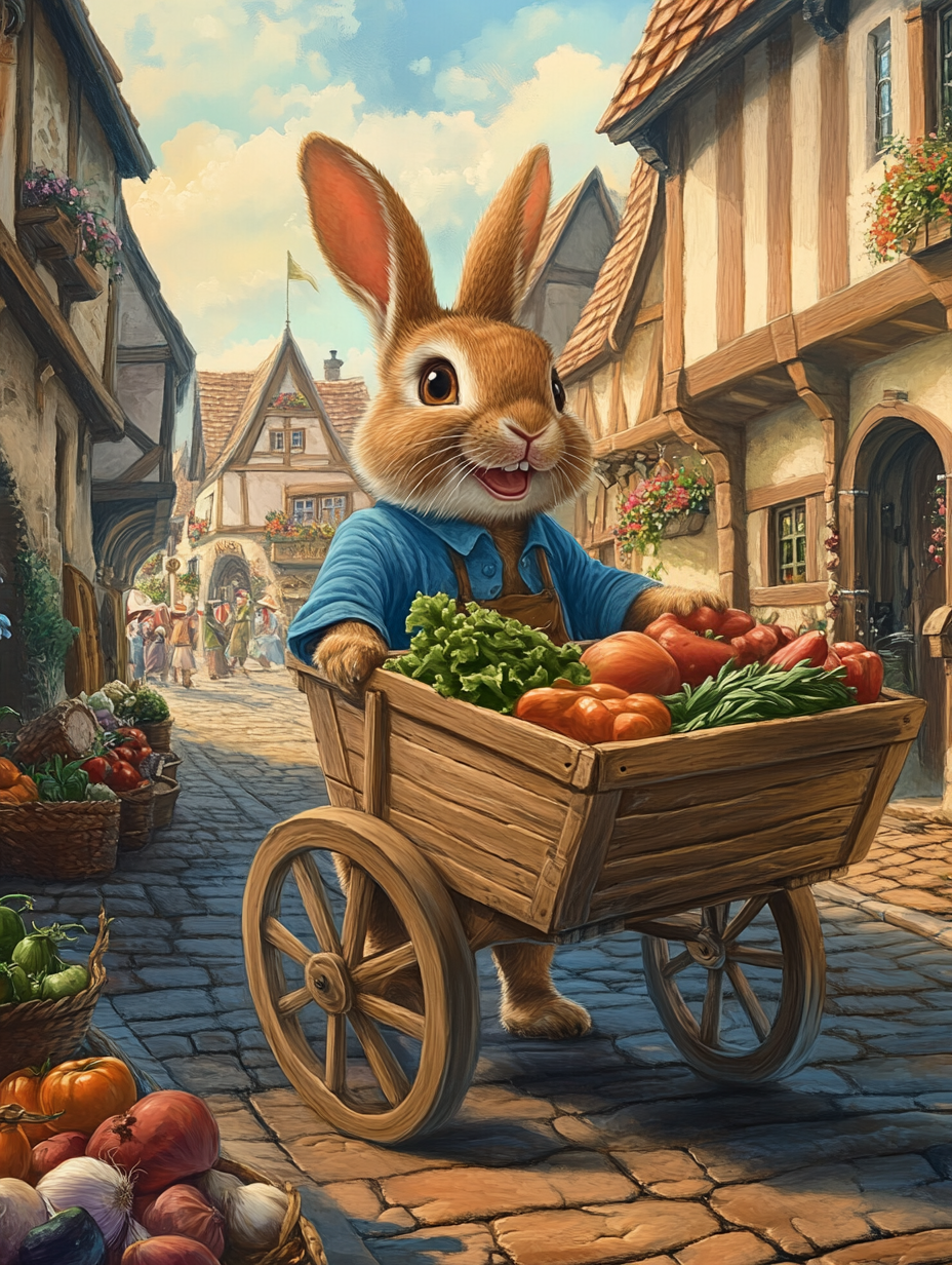 Le lapin maraîcher du village