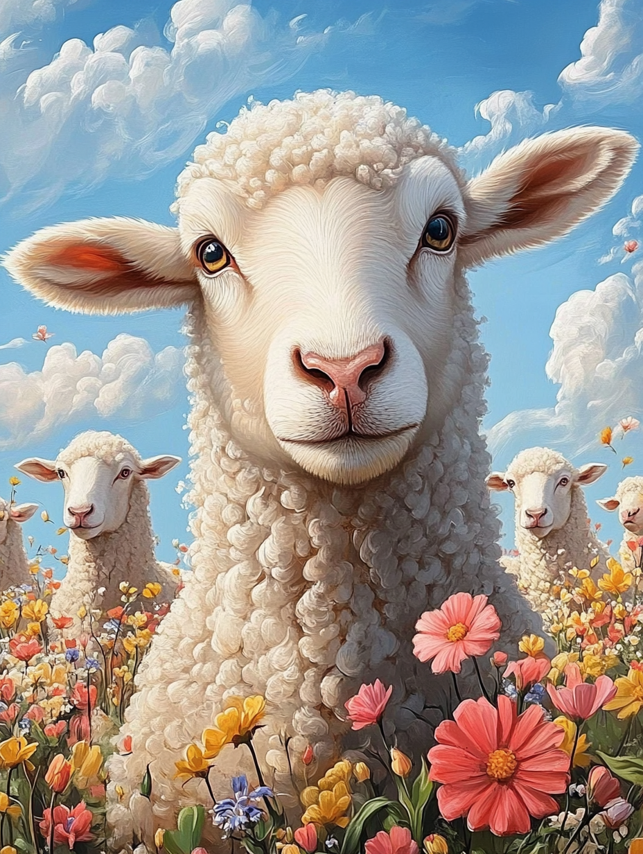 Le printemps vu par un mouton