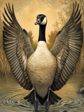 Frozen flight of a goose