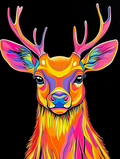 Cerf pop art éclatant