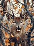 Hirsch im Herzen des Herbstes