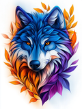 The Wolf of Leaves and Colors