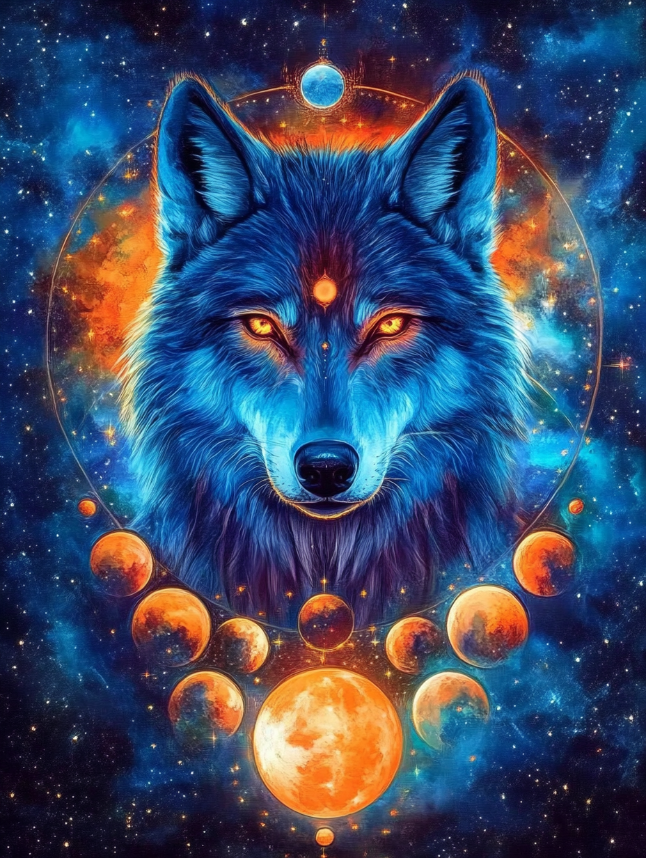 Le loup des lunes et des constellations