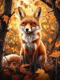 Le renard flamboyant de l'automne