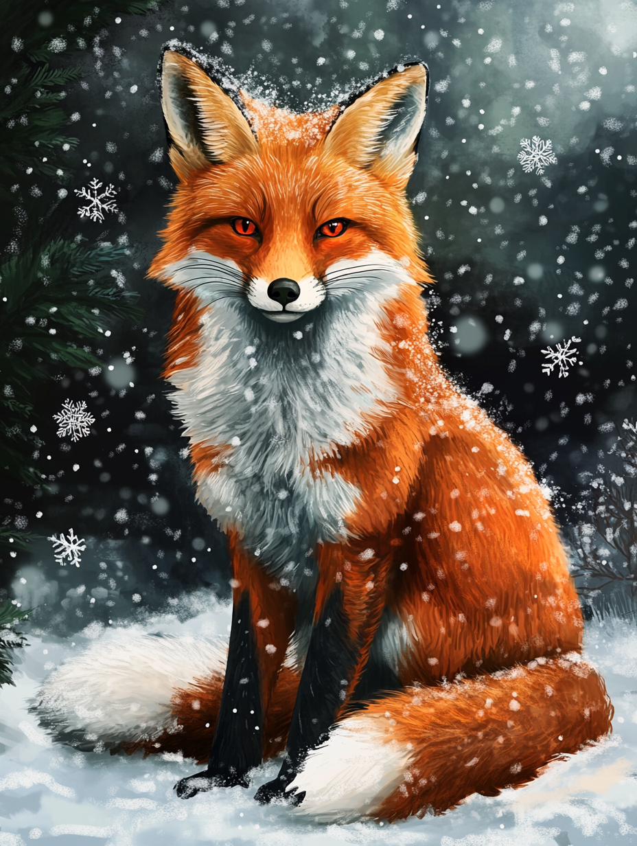 Le renard dans son royaume enneigé