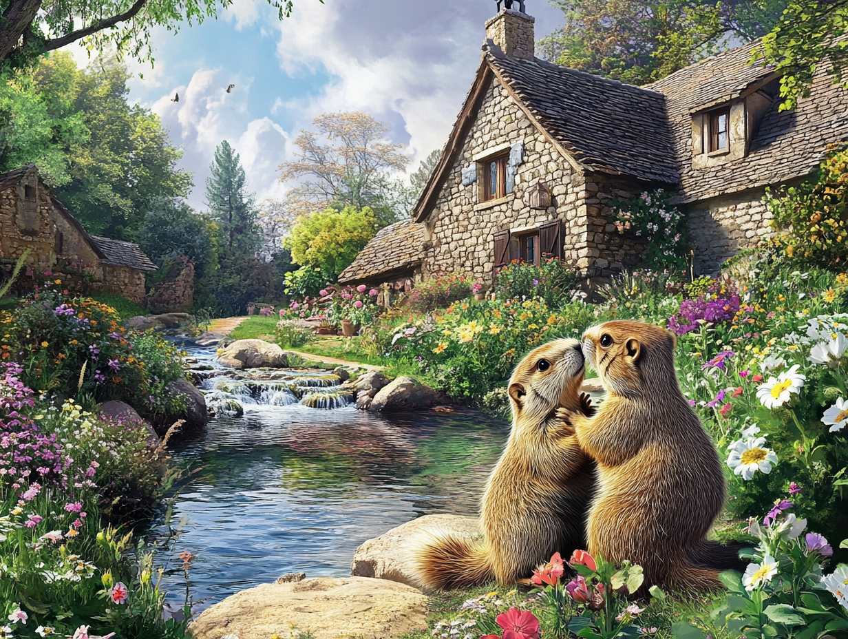 Amour au bord du ruisseau