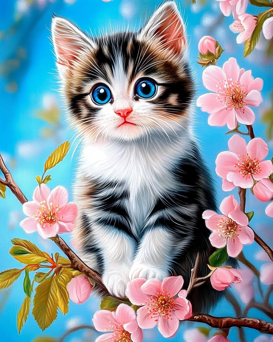 Le chaton des cerisiers
