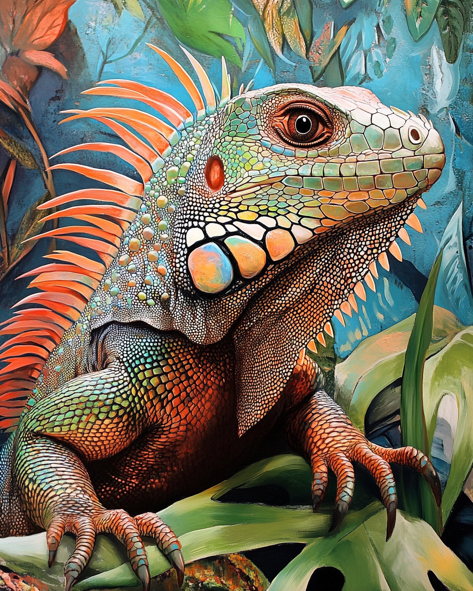 Le regard perçant de l'iguane