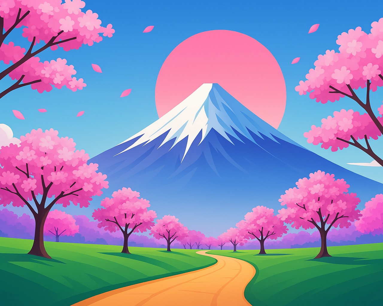 Printemps japonais en pleine floraison