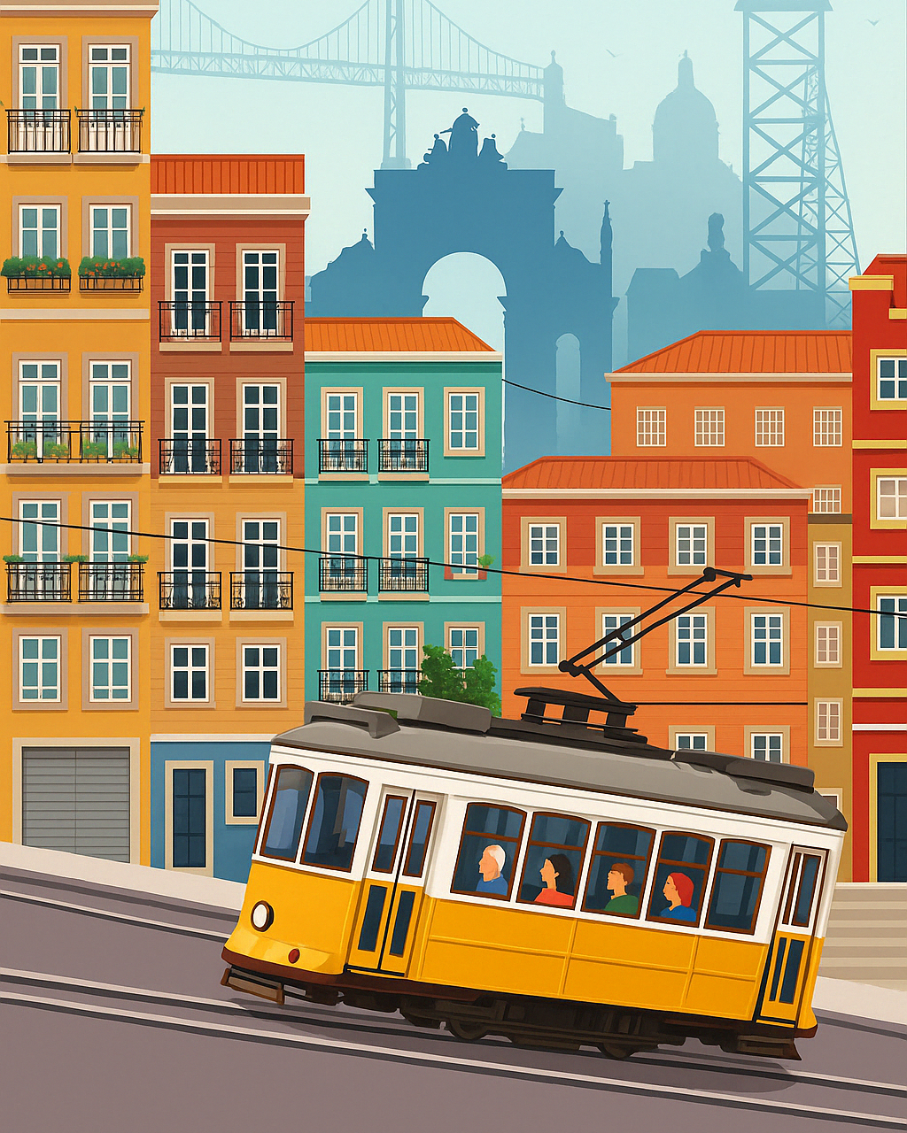 Rues en pente et charme portugais