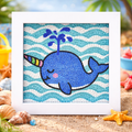 La baleine rêveuse – Mini Cadre avec Pied Support