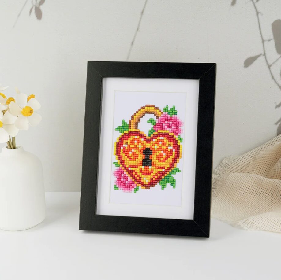 Lot de 12 Mini Diamond Painting – Amour et tendresse