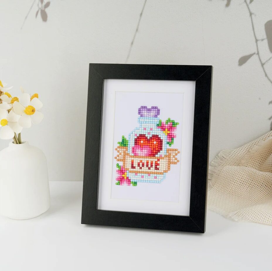 12er-Set Mini Diamond Painting – Liebe und Zärtlichkeit