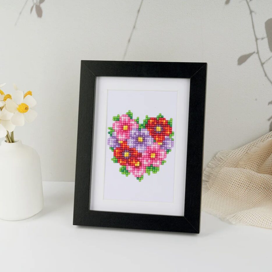 Lot de 12 Mini Diamond Painting – Amour et tendresse