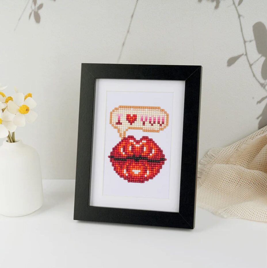 12er-Set Mini Diamond Painting – Liebe und Zärtlichkeit